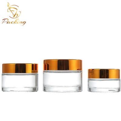 Wholesale Packaging Clear Cosmetic Glass Jar 20g 30g 50g 100g for Cream or Perfume