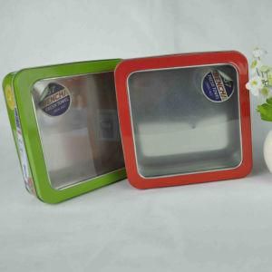 Rectangle Shaped Metal Biscuit Tin Packaging for Food Packaging