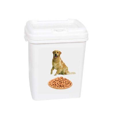 Plastic Dog Food Bucket Bin Container Dog Cat Food Storage Container Pet Food Barrel
