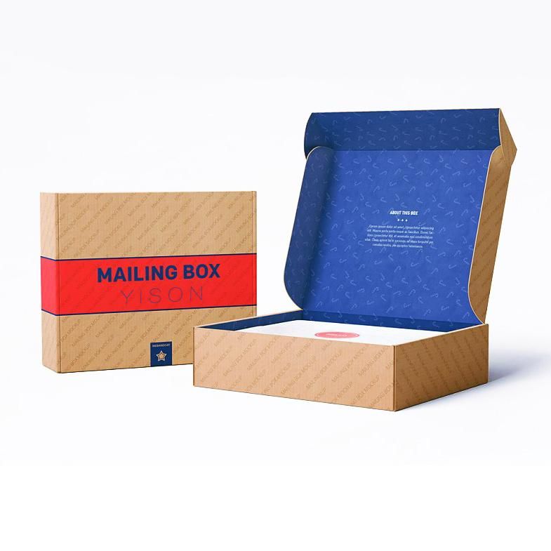 Customize Corrugated Cardboard Shipping Mailer White Tab Locking Mailer Box