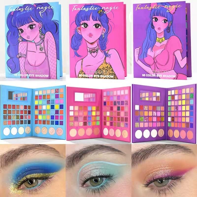 Explosive 85 Colors! Eye Shadow Market Cross-Border Europe and The United States Novo The Same Beauty Makeup Blush Makeup Set Brand Cosmetics