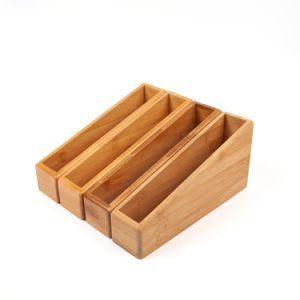 Desktop File Folder Office Desk Block Set Bamboo Organizer