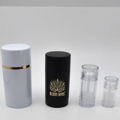 Wholesales Round Empty Plastic Deodorant Stick Bottle with Twist up Stick Bottle with Matte White Color