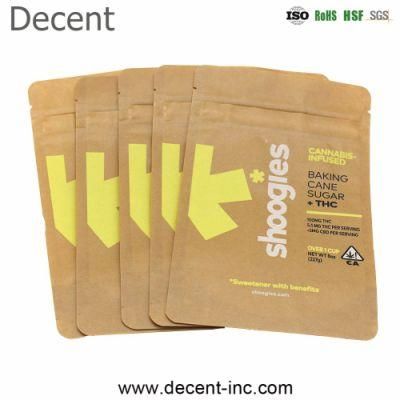 Custom Printed Logo Design Kraft Paper Stand up Food Pouch Bags for Tea Packaging