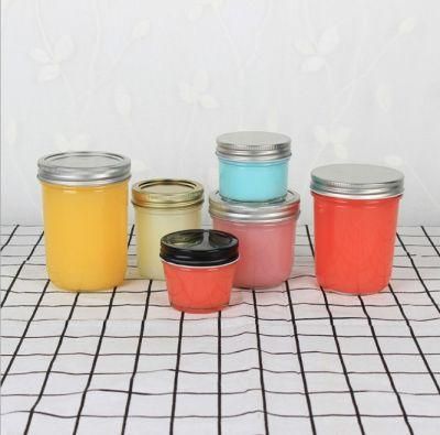 Transparent 250ml 330ml 450ml 630ml Glass Nuts Mason Jar with Screw Lid