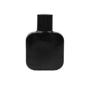 Cosmetic Rectangle Matte Black 30ml 50ml Refillable Glass Perfume Spray Bottle with Aluminum Spray Pump Cap