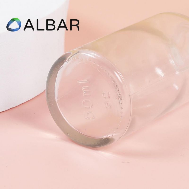 High Purity Transparent Roll on Glass Bottles with Customized Logo Printing Brands