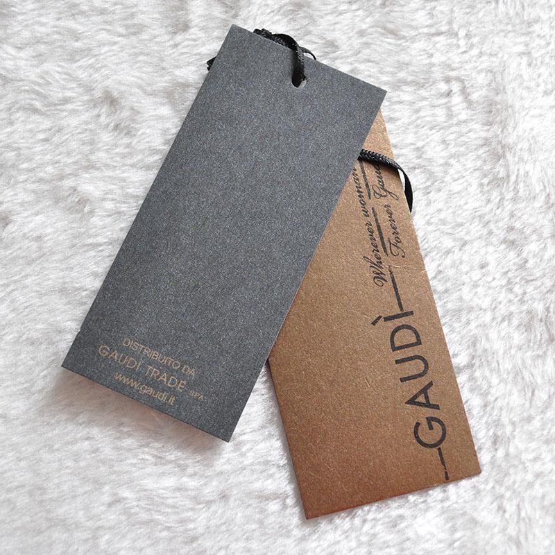 Two Pieces Different Color Paper Hangtag for Jeans/Clothing