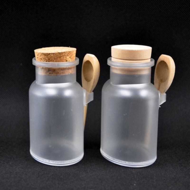 Cosmetic Packaging 100g Oval ABS Plastic Bath Salt Bottle