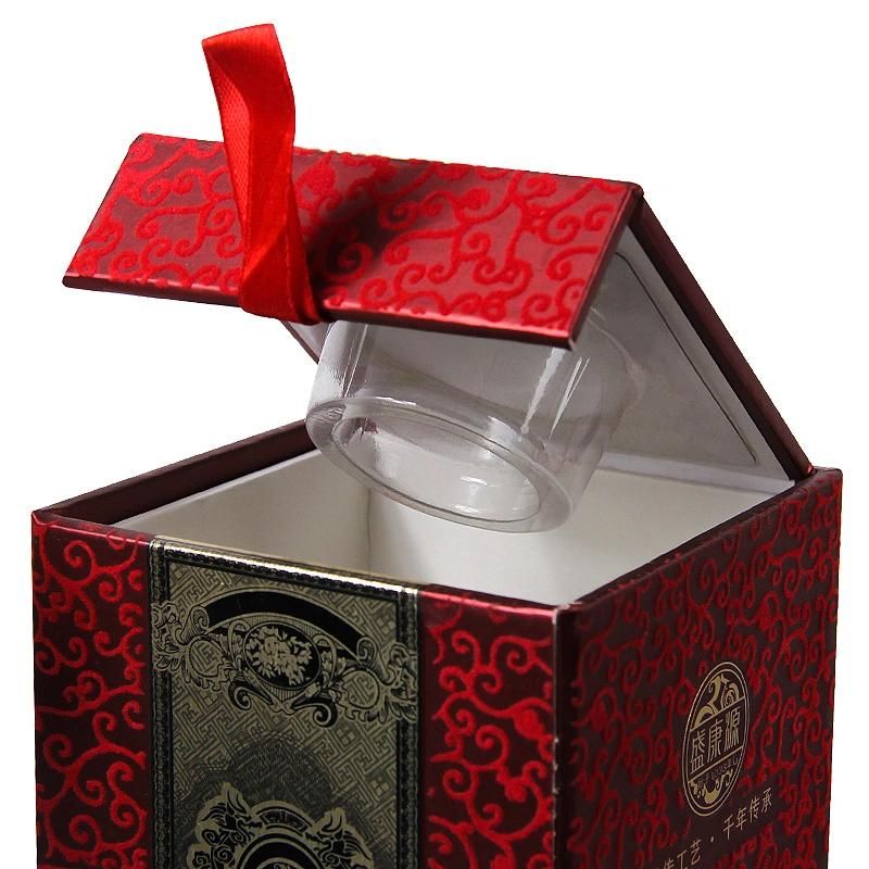 Firstsail Factory Customized Hot Stamping Cardboard Paper Packing Gift Single Wine Glass Box