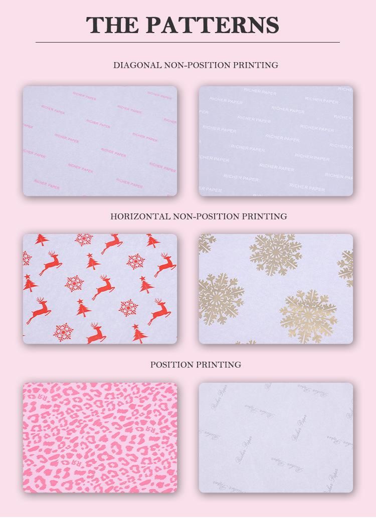 Custom Printed Logo Pattern Wrapping Tissue Paper Gift Wrapping Paper Sheet