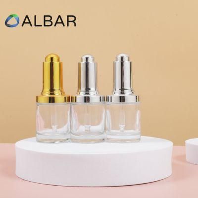 Glass Dropper Pumps Transparent Portable Cosmetic Skin Care Glass Bottles