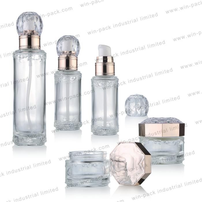 Cosmetic Packaging Skin Care Cream Eco Friendly Glass Jar 55g with Factory Wholesale Cosmetic
