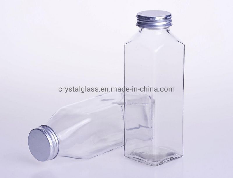 Eco-Friendly Shaped Glass Bottles for Beverage Juice Packing 330ml