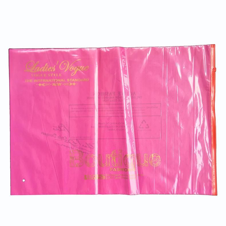 Poly Bag PE CPE Plastic Packaging Bag with Zipper for Clothing