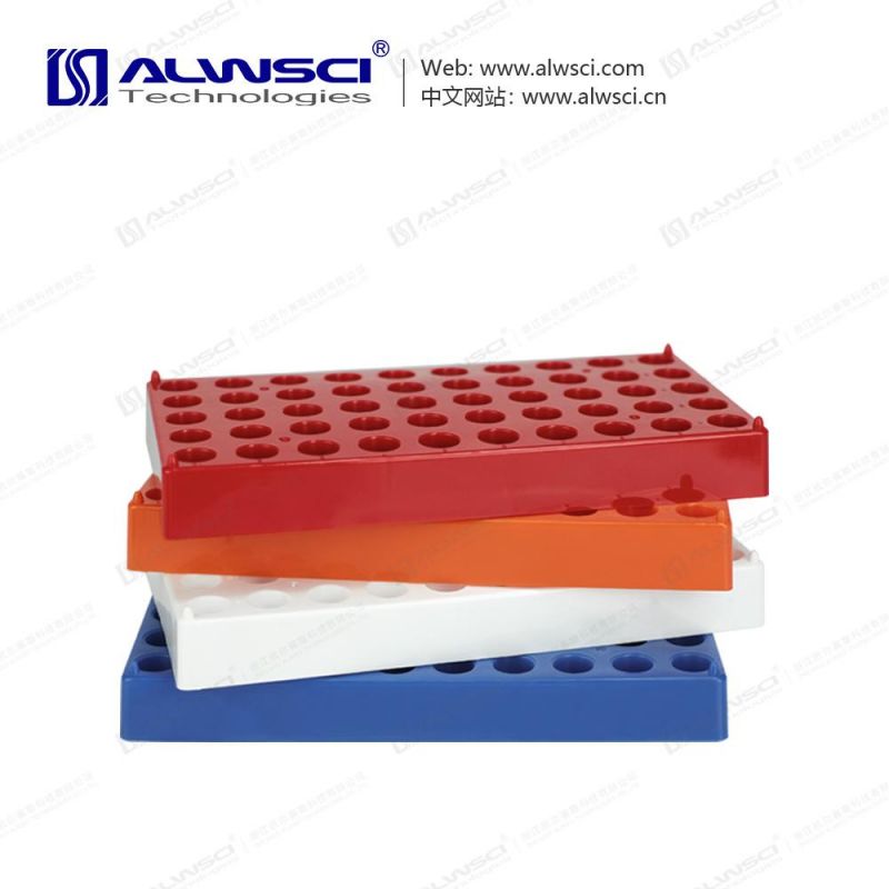 PP Vial Rack 50 Position for 2ml Vials Red Color