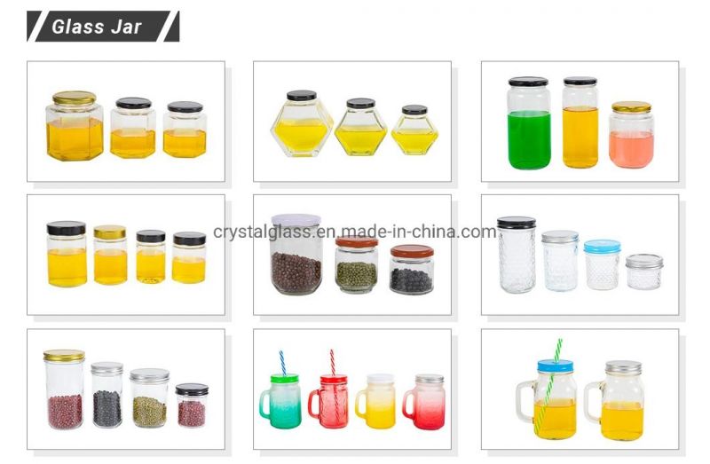 Glass Storage Jar 180ml 280ml 380ml 500ml 730ml for Honey with Tin Lid