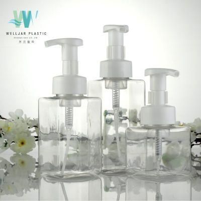 480ml Transparent Pet Empty Foam Bottle for Shampoo and Facial Cleanser