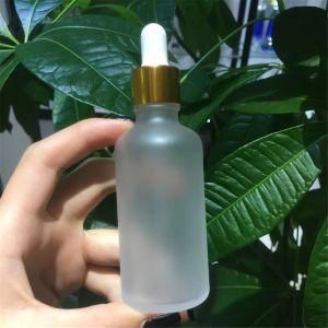 Luxury Essential Oil Bottle 5ml/10ml/15ml/30ml/50ml Bright/Frosted Transparency Small Dropper Cosmetic Glass Bottles