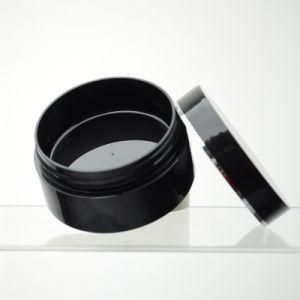 50ml Black Smooth PP Jar Double Wall Plastic Jar Fr Face Cream
