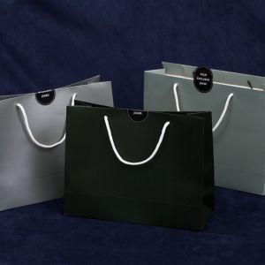 Tote Bag Clothing White Cardboard Paper Bag Customized Kraft Paper Bag Gift Bag Large Packaging Bag Thickened Spot Customized Logo