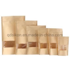 Free Samples Moisture Proof Kraft Stand up Paper Bag with Zipper