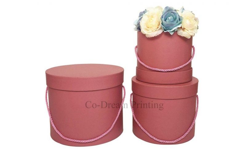 Flower Round Cardboard Packaging Box