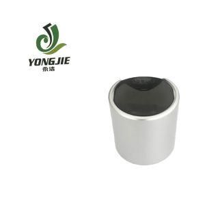 Factory Supply Aluminium Press Cap Cosmetic Silver Disc Top Cap