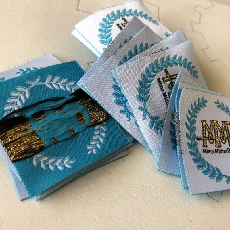 Free Sample 100% Polyester Main Clothing Satin Woven Tag for Garment