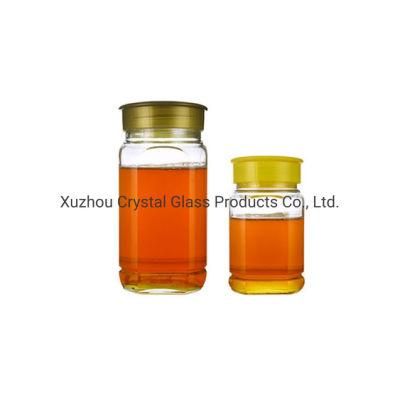 750ml Square Glass Honey Jar with Screw Plastic Lid Glass Bottle Container