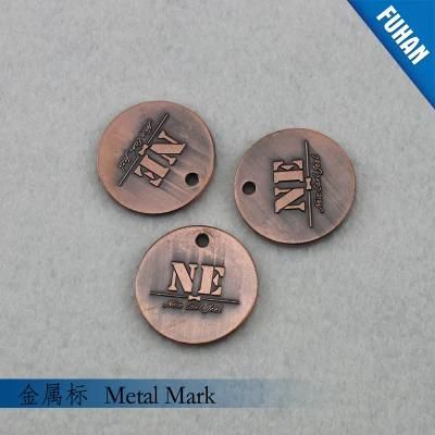Customized Round Key Chain Brand Metal Logo Tag