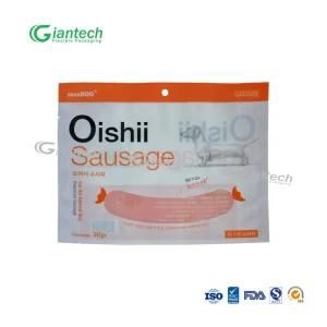 Matte Finish Three Side Seal Pouch for Sausage with Clear Window