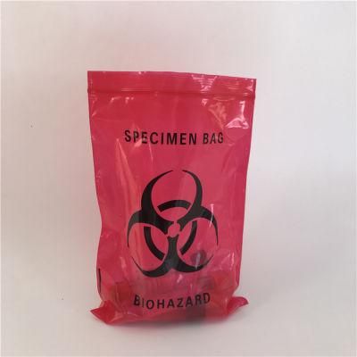 Plastic LDPE Ziplock 95kpa Specimen Transport Bag Three Layer Kangaroo Dental Bag Transparent Customized Gravure Printing Feed