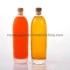 11oz 16oz Empty Clear and Frosted Glass Drinking Beverage Bottles for Juice and Alcohol with Wooden Cork Lid