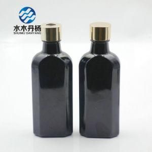 100ml Dark Amber Square Hair Oil Glass Bottle Essential Oil Bottle for Hair