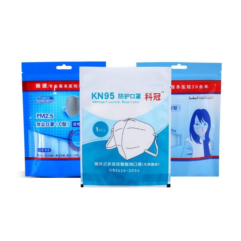 Hanging Plastic Face Mask Packaging Bag Zipper Bag for Women′ S Mask