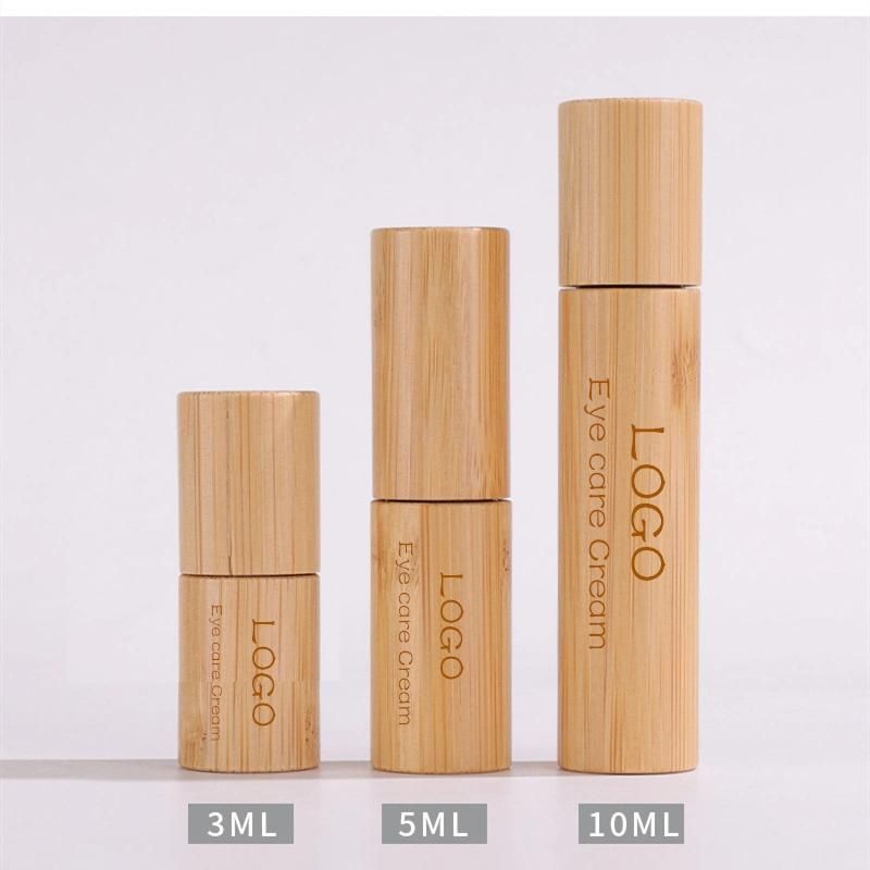 Bamboo Empty Roll-on Bottle Cosmetic Glass Bottle for Essential Oil