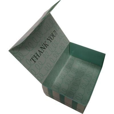 Printed Mint Green Paper Corrugated Box with Thank You Inside