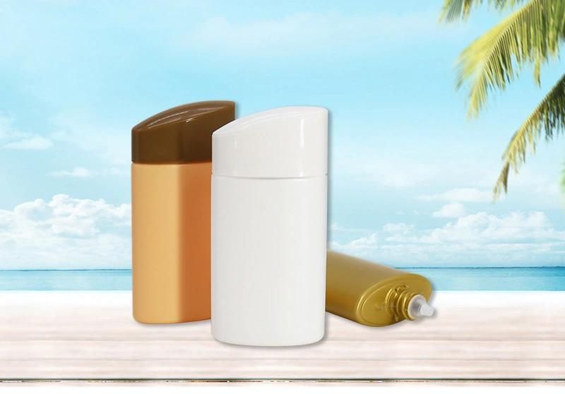 Unique Plastic HDPE 60ml 2 Oz Sunblock Cream Container with Nozzle