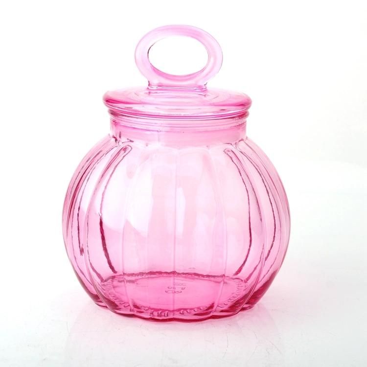 Glassware Clear Elegant Pumpkin Shape Air-Tight Storage Glass Jar