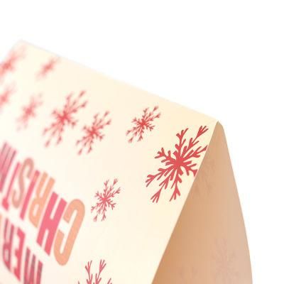 Wholesale Custom Size Snowflake Festival Gifts Packaging Christmas Candy Cardboard Pillow Box