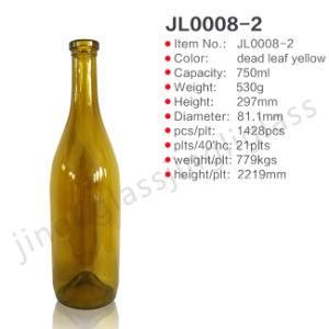 Wine/Alcohol Bottles with Dead Leaf Yellow Color