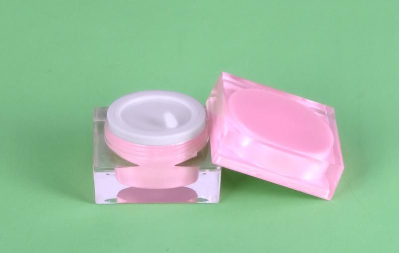 5g 10g 15g 30g Square Cosmetic Acrylic Cream Jar for Skin Care