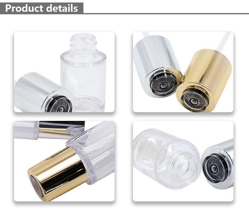 Round Clear Facial Oil Bottle 20ml 35ml Dropping Empty Lotion Serum Container