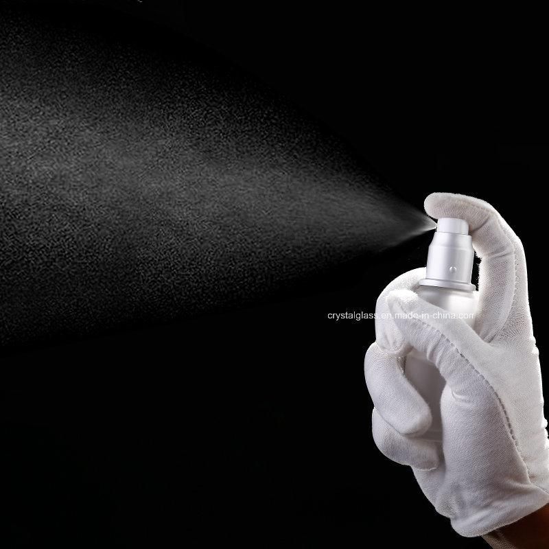 Glass Mist Spray Bottle with Silver Caps for Cosmetic Water and Oil