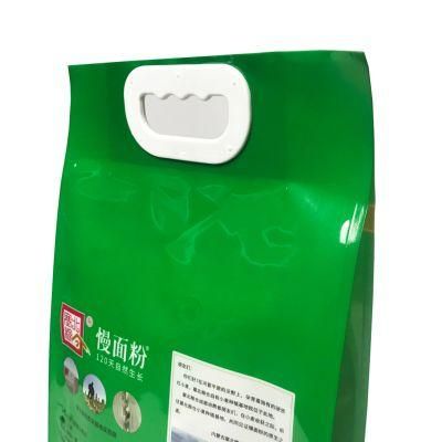Wheat Powder Bag PE Lamination Bag Industrial Packaging Bag with Plastic Handle
