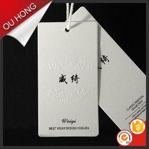 Thick Paper Embossing Swing Tag with String