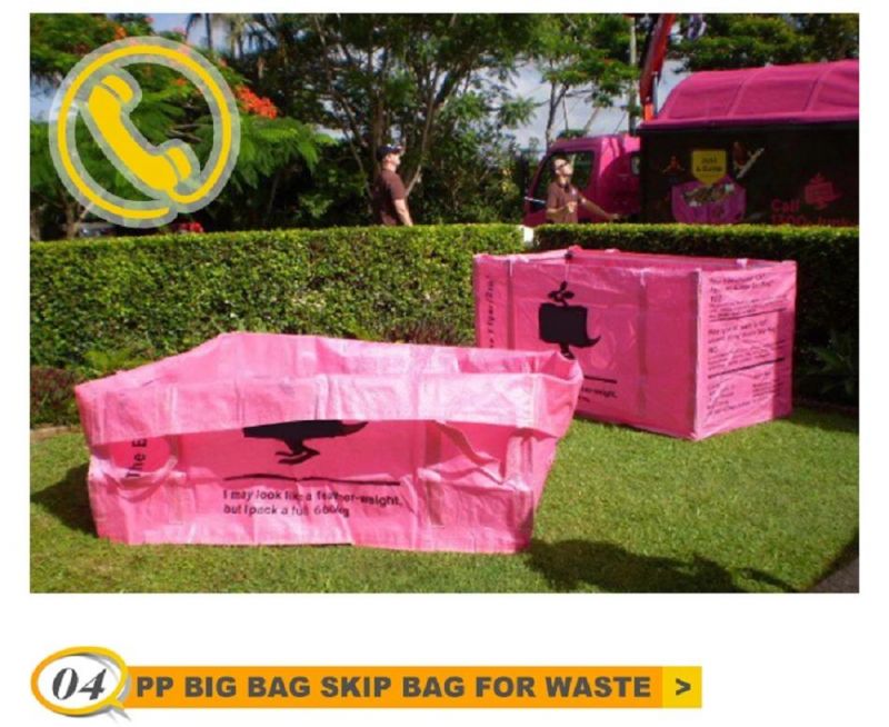 Construction Garden Waste PP Big Jumbo Bags Super Sack for Waste Management