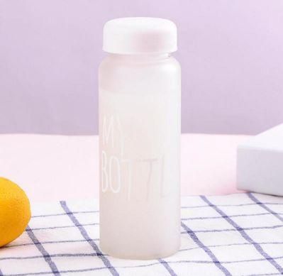 450ml Eco-Friendly My Bottle Style Glass Milk Tea Bottle with Plastic Cap