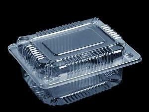 500G Hinged Container PLA blister packaging hinged clear biodegradable plastic clamshell container